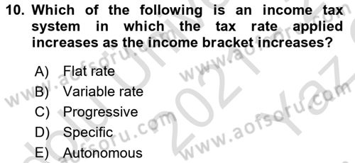 Introduction to Economics 2 Dersi 2021 - 2022 Yılı Yaz Okulu Sınav Soruları 10. Soru