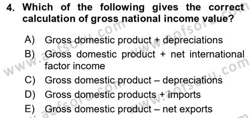 Introduction to Economics 2 Dersi 2023 - 2024 Yılı (Vize) Ara Sınav Soruları 4. Soru