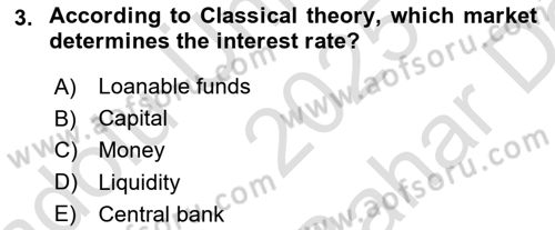 Introduction to Economics 2 Dersi 2025 - 2026 Yılı (Vize) Ara Sınav Soruları 3. Soru