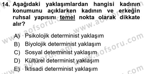 Ekonomi Sosyolojisi Dersi 2021 - 2022 Yılı (Vize) Ara Sınav Soruları 14. Soru