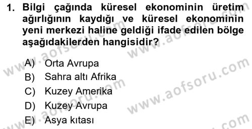 Ekonomi Sosyolojisi Dersi 2023 - 2024 Yılı (Vize) Ara Sınav Soruları 1. Soru
