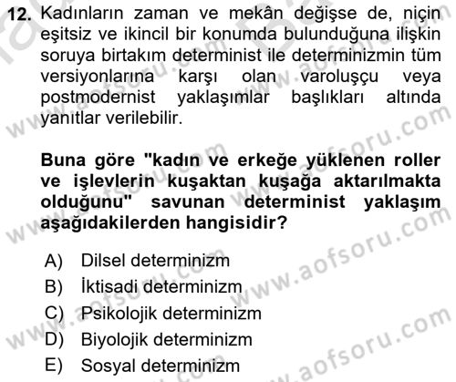 Ekonomi Sosyolojisi Dersi 2023 - 2024 Yılı (Vize) Ara Sınav Soruları 12. Soru