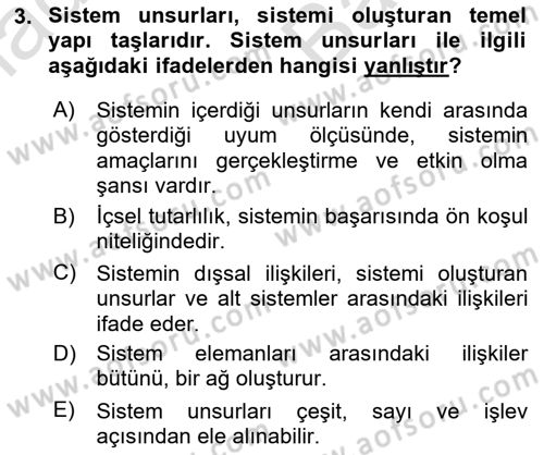 Ekonomi Sosyolojisi Dersi 2023 - 2024 Yılı (Vize) Ara Sınav Soruları 3. Soru