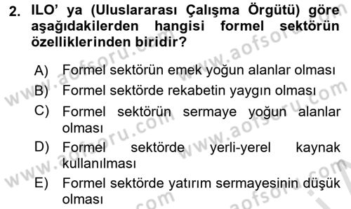 Ekonomi Sosyolojisi -x Dersi 2021 - 2022 Yılı (Vize) Ara Sınav Soruları 2. Soru