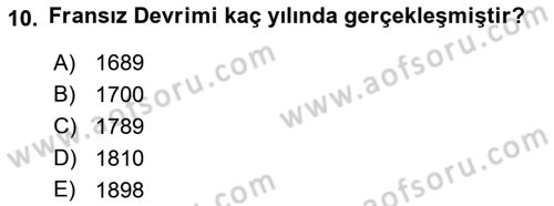 İktisadi Düşünceler Tarihi Dersi Ara Sınavı Deneme Sınav Soruları 10. Soru