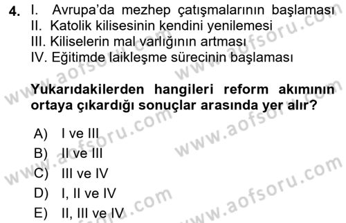 İktisadi Düşünceler Tarihi Dersi Ara Sınavı Deneme Sınav Soruları 4. Soru