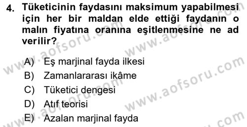 İktisadi Düşünceler Tarihi Dersi 2024 - 2025 Yılı (Final) Dönem Sonu Sınav Soruları 4. Soru