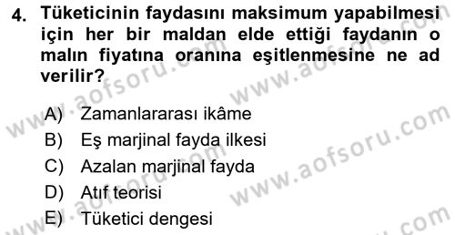 İktisadi Düşünceler Tarihi Dersi 2024 - 2025 Yılı Yaz Okulu Sınav Soruları 4. Soru