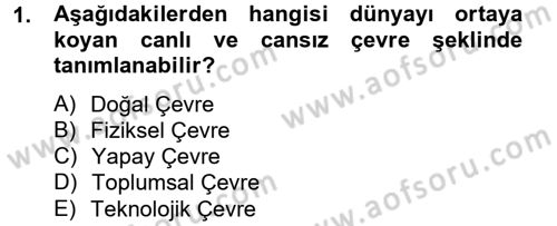 Doğal Kaynaklar ve Çevre Ekonomisi Dersi 2012 - 2013 Yılı (Final) Dönem Sonu Sınav Soruları 1. Soru