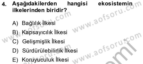 Doğal Kaynaklar ve Çevre Ekonomisi Dersi 2013 - 2014 Yılı (Vize) Ara Sınav Soruları 4. Soru
