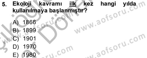 Doğal Kaynaklar ve Çevre Ekonomisi Dersi 2014 - 2015 Yılı (Vize) Ara Sınav Soruları 5. Soru