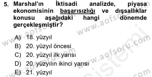 Doğal Kaynaklar ve Çevre Ekonomisi Dersi 2015 - 2016 Yılı (Vize) Ara Sınav Soruları 5. Soru