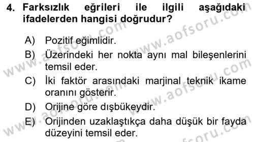 Doğal Kaynaklar ve Çevre Ekonomisi Dersi 2018 - 2019 Yılı (Final) Dönem Sonu Sınav Soruları 4. Soru