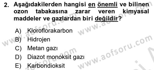 Doğal Kaynaklar ve Çevre Ekonomisi Dersi 2025 - 2026 Yılı (Vize) Ara Sınav Soruları 2. Soru
