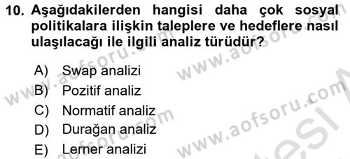 Mikro İktisat Dersi 2020 - 2021 Yılı Yaz Okulu Sınav Soruları 10. Soru