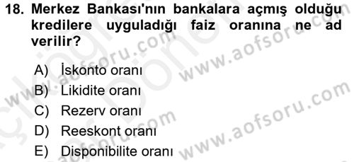 Makro İktisat Dersi 2015 - 2016 Yılı (Vize) Ara Sınav Soruları 18. Soru