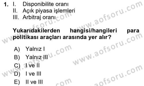 Makro İktisat Dersi 2024 - 2025 Yılı (Vize) Ara Sınav Soruları 1. Soru
