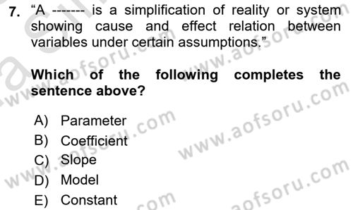 Microeconomic Theory Dersi 2022 - 2023 Yılı (Vize) Ara Sınav Soruları 7. Soru