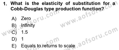 Microeconomic Theory Dersi 2023 - 2024 Yılı (Vize) Ara Sınavı 1. Soru