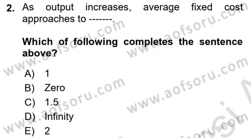 Microeconomic Theory Dersi 2023 - 2024 Yılı (Final) Dönem Sonu Sınav Soruları 2. Soru