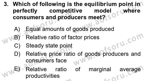 Microeconomic Theory Dersi 2023 - 2024 Yılı Yaz Okulu Sınav Soruları 3. Soru