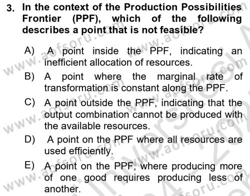 Microeconomic Theory Dersi 2024 - 2025 Yılı (Final) Dönem Sonu Sınav Soruları 3. Soru