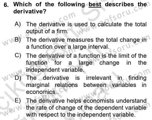 Microeconomic Theory Dersi 2025 - 2026 Yılı (Vize) Ara Sınav Soruları 6. Soru