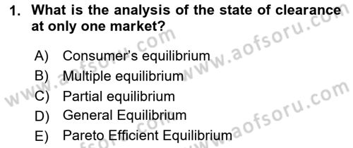 Microeconomic Theory Dersi 2025 - 2026 Yılı (Final) Dönem Sonu Sınav Soruları 1. Soru
