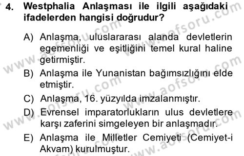 Uluslararası Ekonomik Kuruluşlar Dersi 2013 - 2014 Yılı (Vize) Ara Sınav Soruları 4. Soru