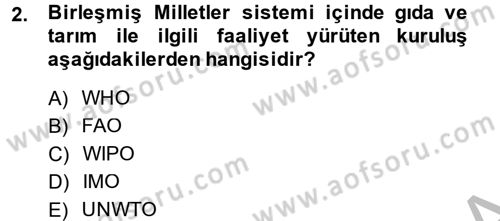 Uluslararası Ekonomik Kuruluşlar Dersi 2014 - 2015 Yılı (Vize) Ara Sınav Soruları 2. Soru