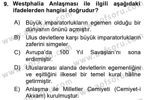 Uluslararası Ekonomik Kuruluşlar Dersi 2015 - 2016 Yılı (Vize) Ara Sınav Soruları 9. Soru