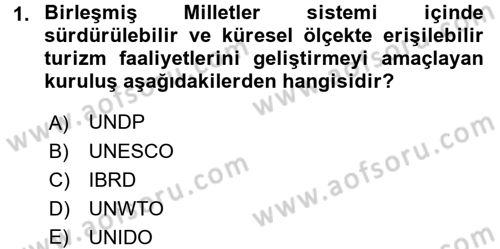 Uluslararası Ekonomik Kuruluşlar Dersi 2017 - 2018 Yılı (Vize) Ara Sınav Soruları 1. Soru