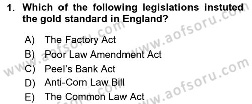 History Of Economic Thought Dersi 2024 - 2025 Yılı Yaz Okulu Sınav Soruları 1. Soru