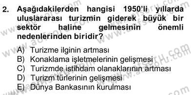 Turizm Ekonomisi Dersi Ara Sınavı Deneme Sınav Soruları 2. Soru