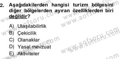 Turizm Ekonomisi Dersi Ara Sınavı Deneme Sınav Soruları 2. Soru