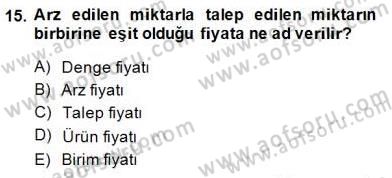 Turizm Ekonomisi Dersi Ara Sınavı Deneme Sınav Soruları 15. Soru
