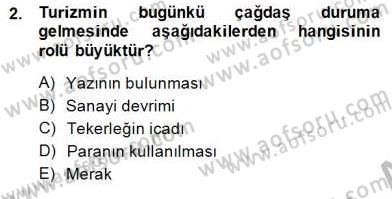 Turizm Ekonomisi Dersi Ara Sınavı Deneme Sınav Soruları 2. Soru