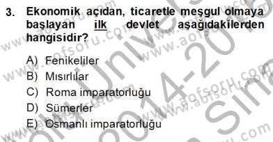 Turizm Ekonomisi Dersi Ara Sınavı Deneme Sınav Soruları 3. Soru
