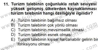 Turizm Ekonomisi Dersi 2014 - 2015 Yılı (Final) Dönem Sonu Sınav Soruları 11. Soru