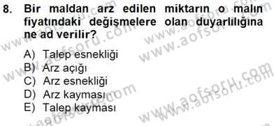 Turizm Ekonomisi Dersi 2014 - 2015 Yılı (Final) Dönem Sonu Sınav Soruları 8. Soru