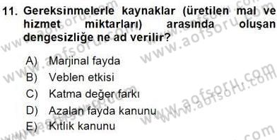 Turizm Ekonomisi Dersi Ara Sınavı Deneme Sınav Soruları 11. Soru
