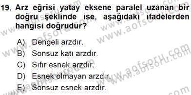 Turizm Ekonomisi Dersi Ara Sınavı Deneme Sınav Soruları 19. Soru