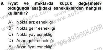 Turizm Ekonomisi Dersi Ara Sınavı Deneme Sınav Soruları 9. Soru