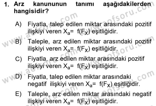 Turizm Ekonomisi Dersi Ara Sınavı Deneme Sınav Soruları 1. Soru