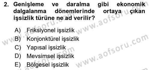 Turizm Ekonomisi Dersi 2020 - 2021 Yılı Yaz Okulu Sınav Soruları 2. Soru