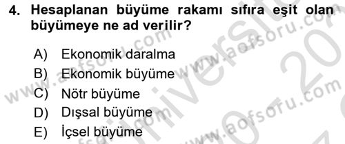 Turizm Ekonomisi Dersi 2020 - 2021 Yılı Yaz Okulu Sınav Soruları 4. Soru