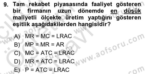 Turizm Ekonomisi Dersi 2020 - 2021 Yılı Yaz Okulu Sınav Soruları 9. Soru