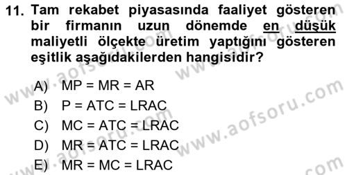 Turizm Ekonomisi Dersi 2021 - 2022 Yılı (Vize) Ara Sınav Soruları 11. Soru