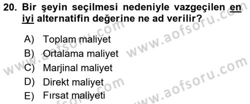 Turizm Ekonomisi Dersi 2021 - 2022 Yılı (Final) Dönem Sonu Sınav Soruları 20. Soru