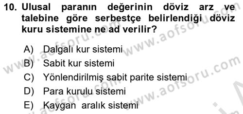 Turizm Ekonomisi Dersi 2021 - 2022 Yılı Yaz Okulu Sınav Soruları 10. Soru